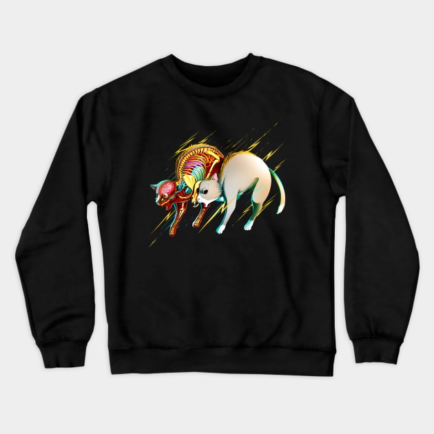 Electric Cat Crewneck Sweatshirt by Tobe_Fonseca